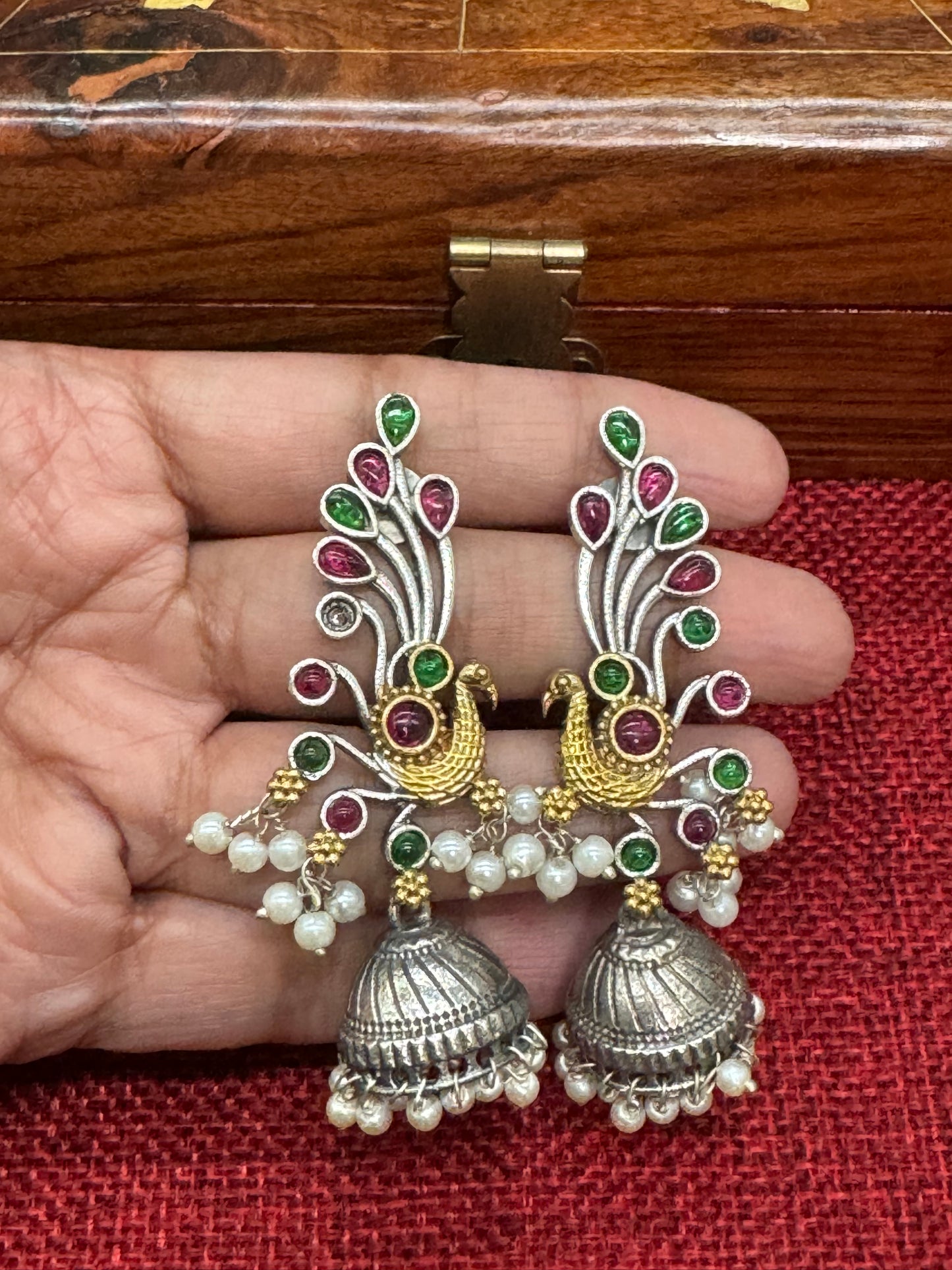 Peacock Jhumkas
