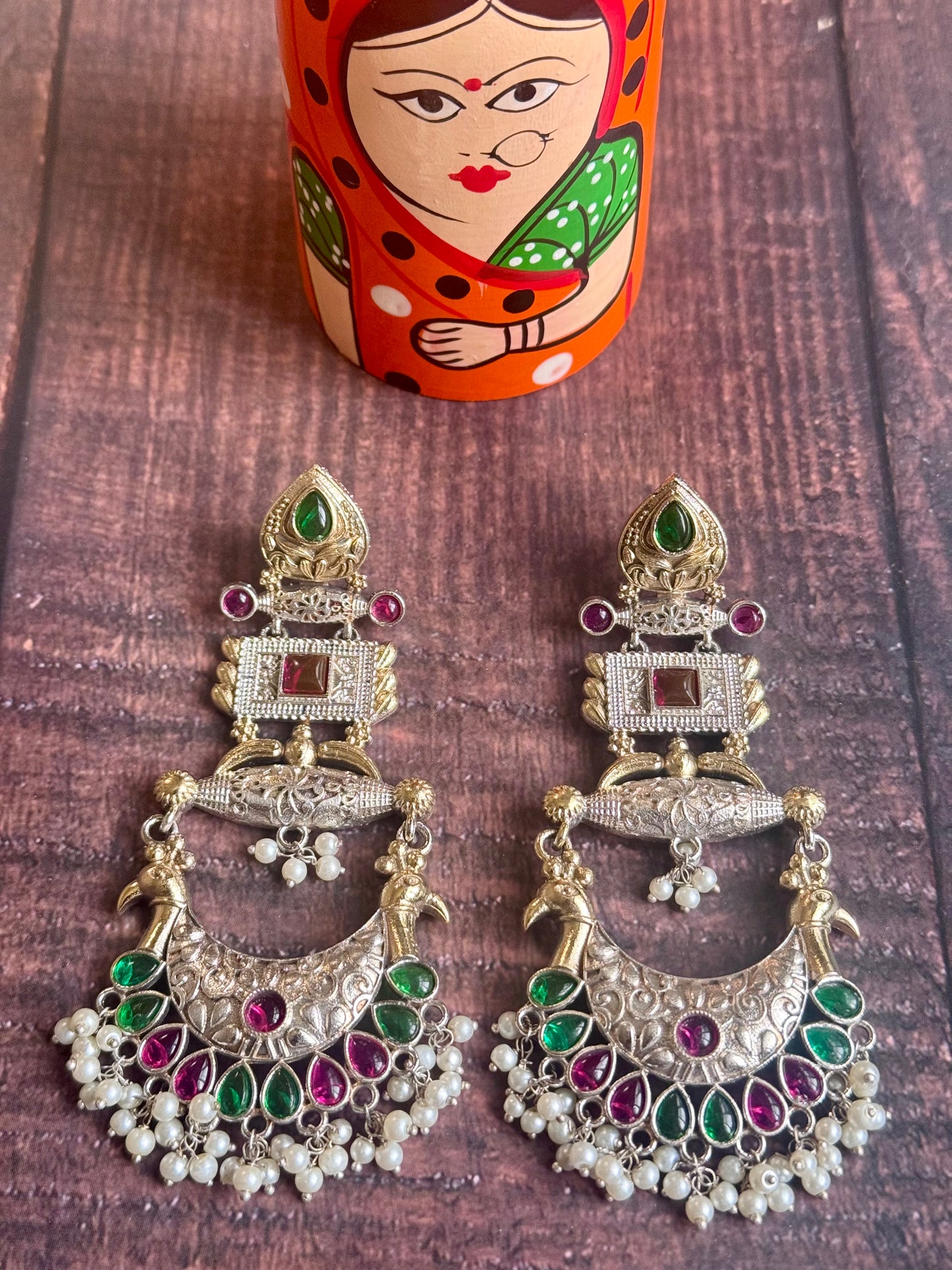Dual Tone Earrings