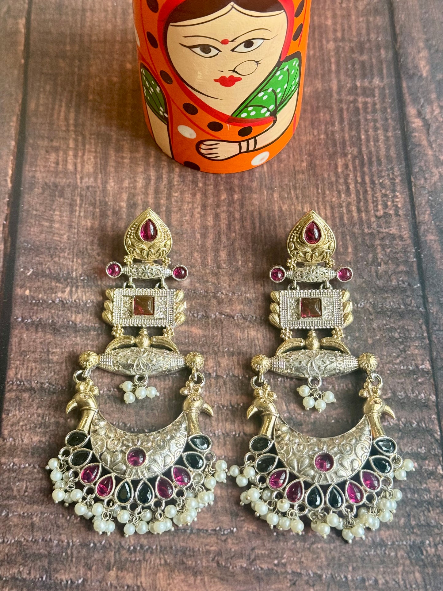 Dual Tone Earrings
