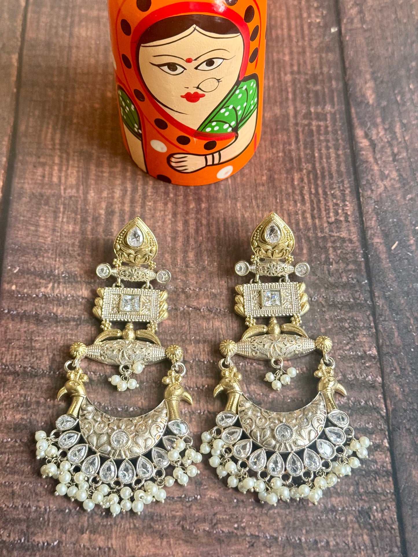Dual Tone Earrings