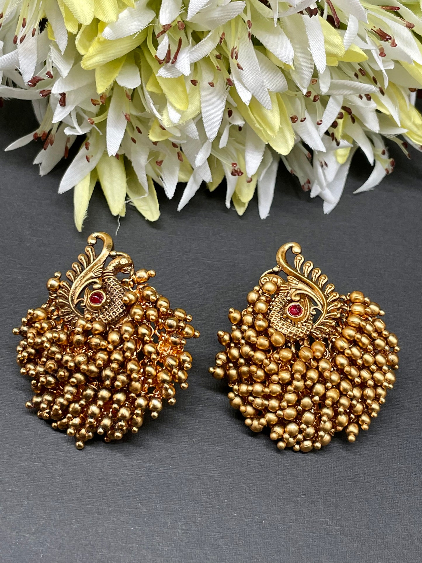 Antique Peacock Earring