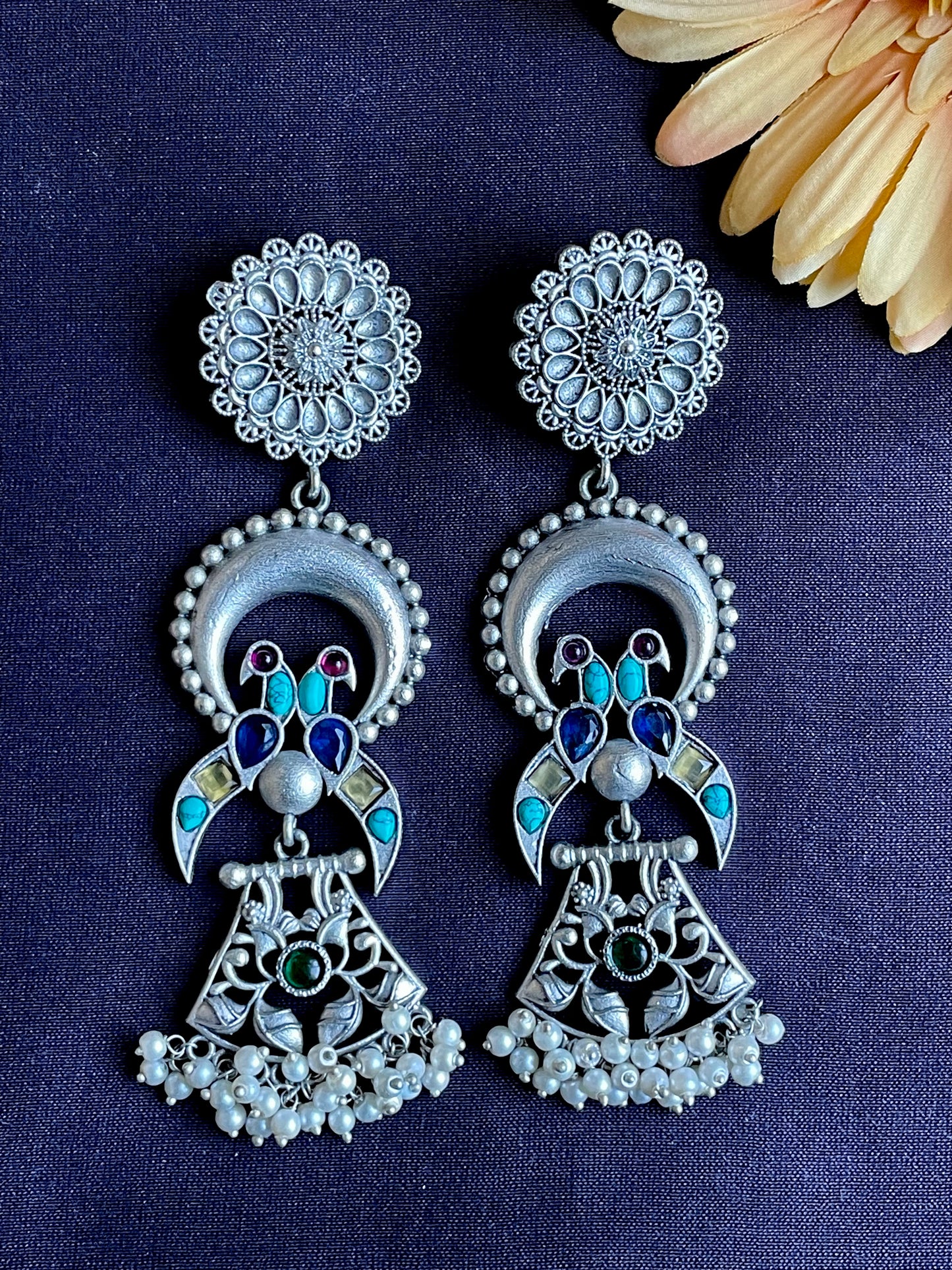 Peacock Long Earring