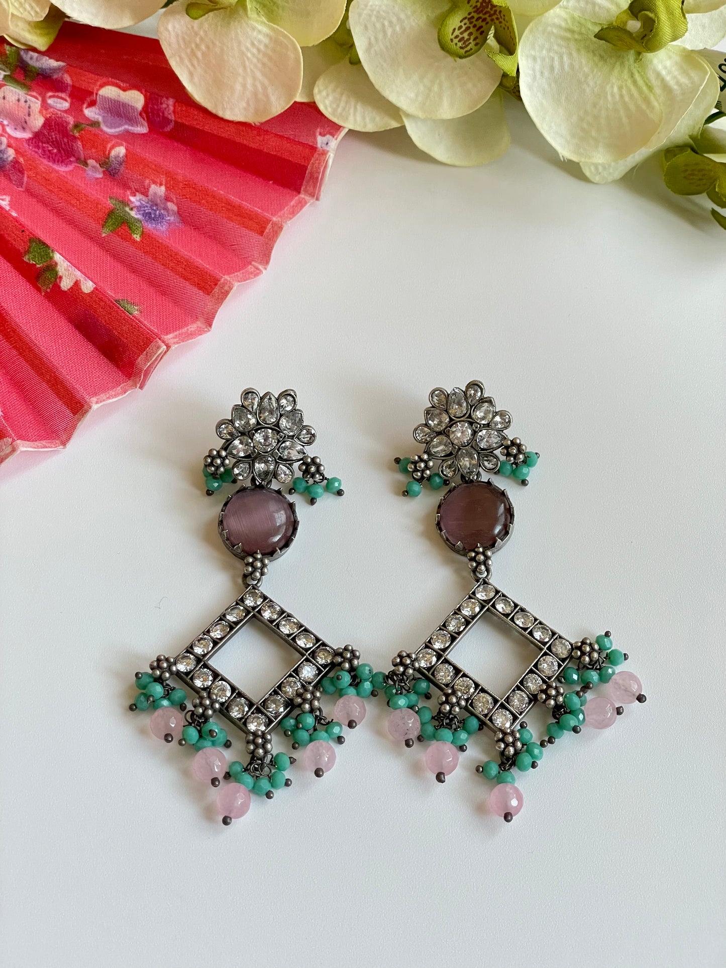 Colored Stone Danglers