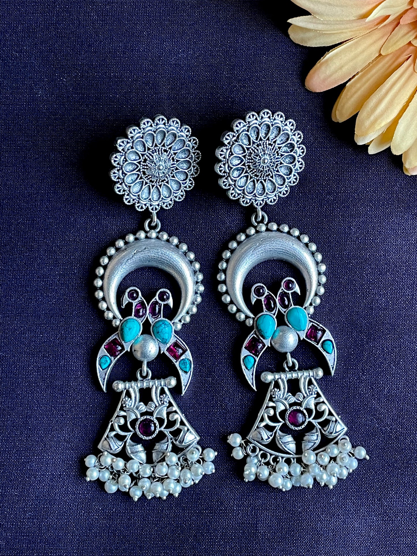 Peacock Long Earring