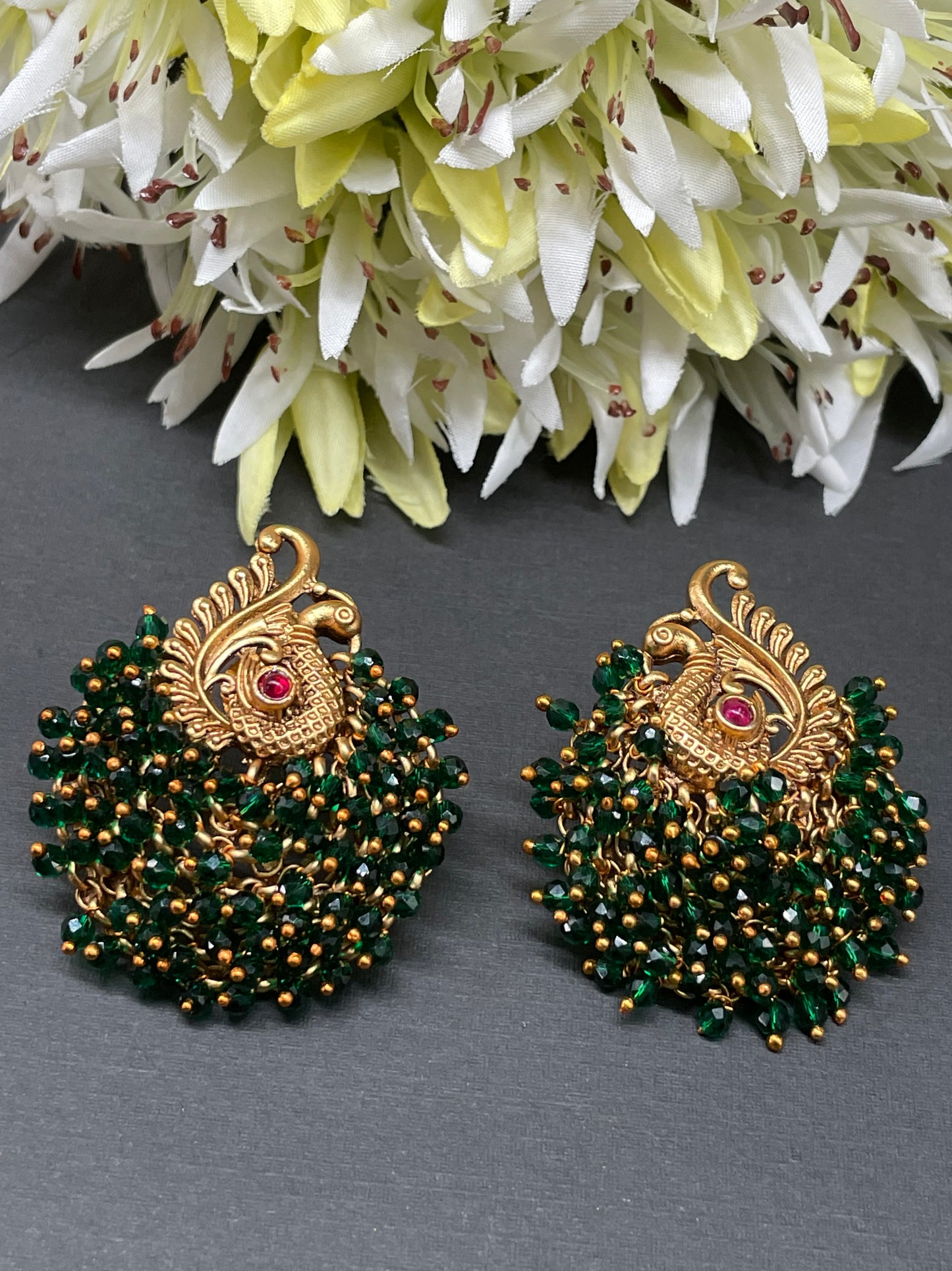 Antique Peacock Earring