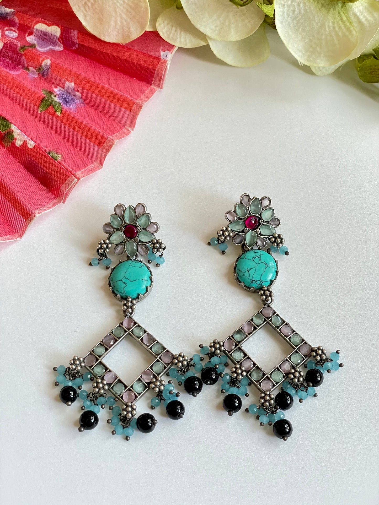 Colored Stone Danglers