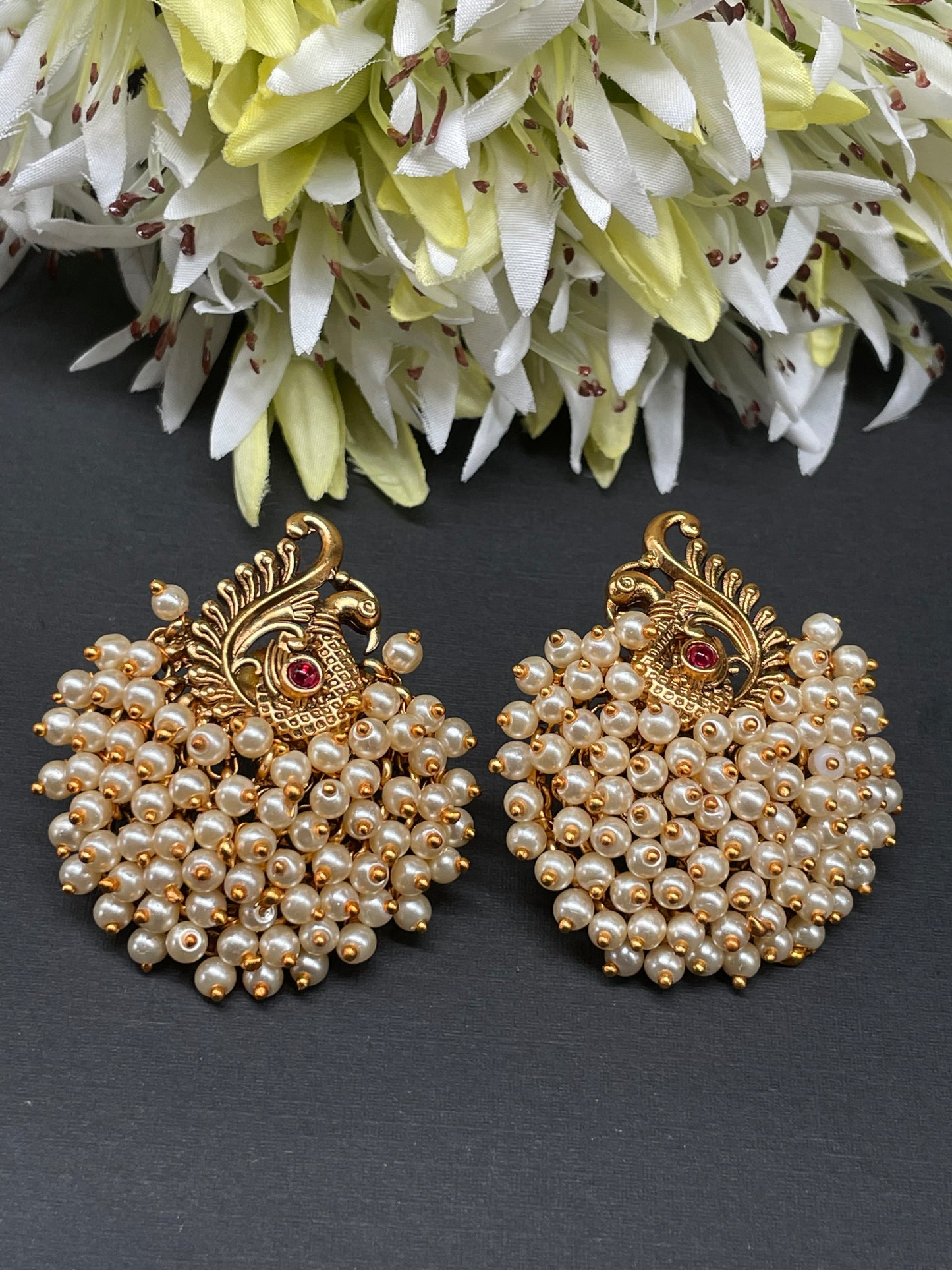 Antique Peacock Earring