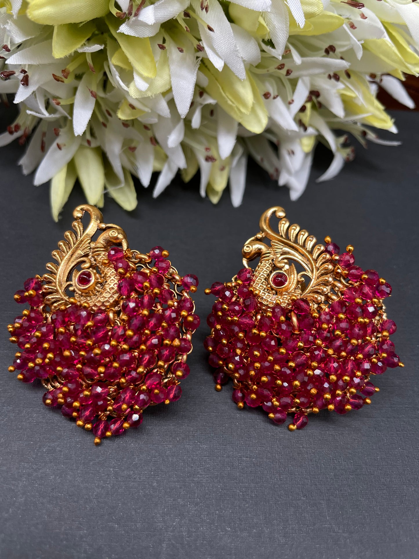 Antique Peacock Earring