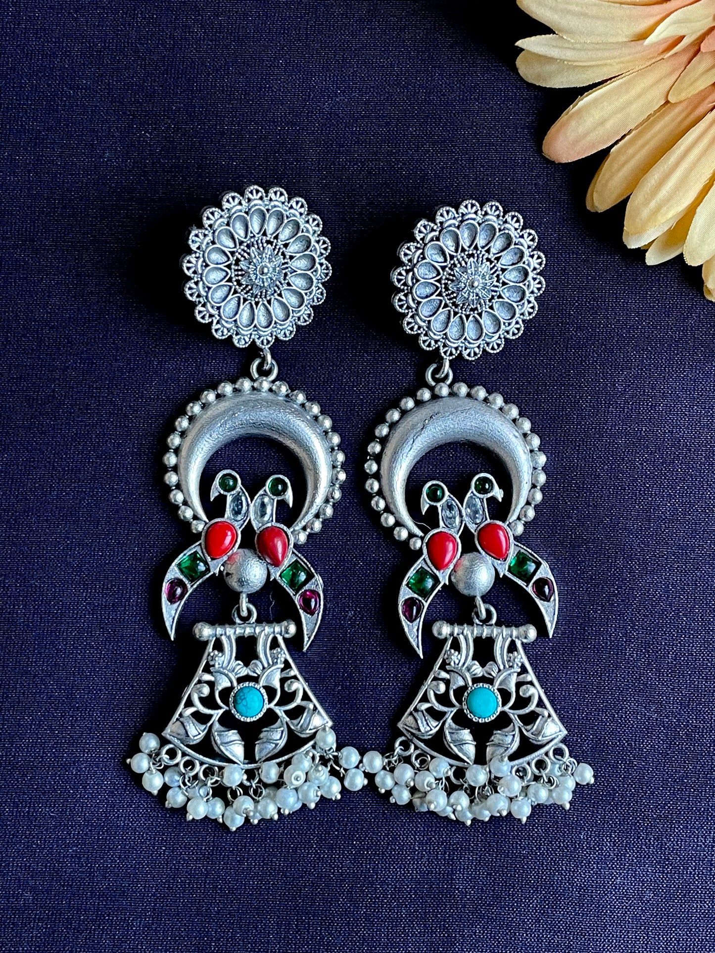 Peacock Long Earring