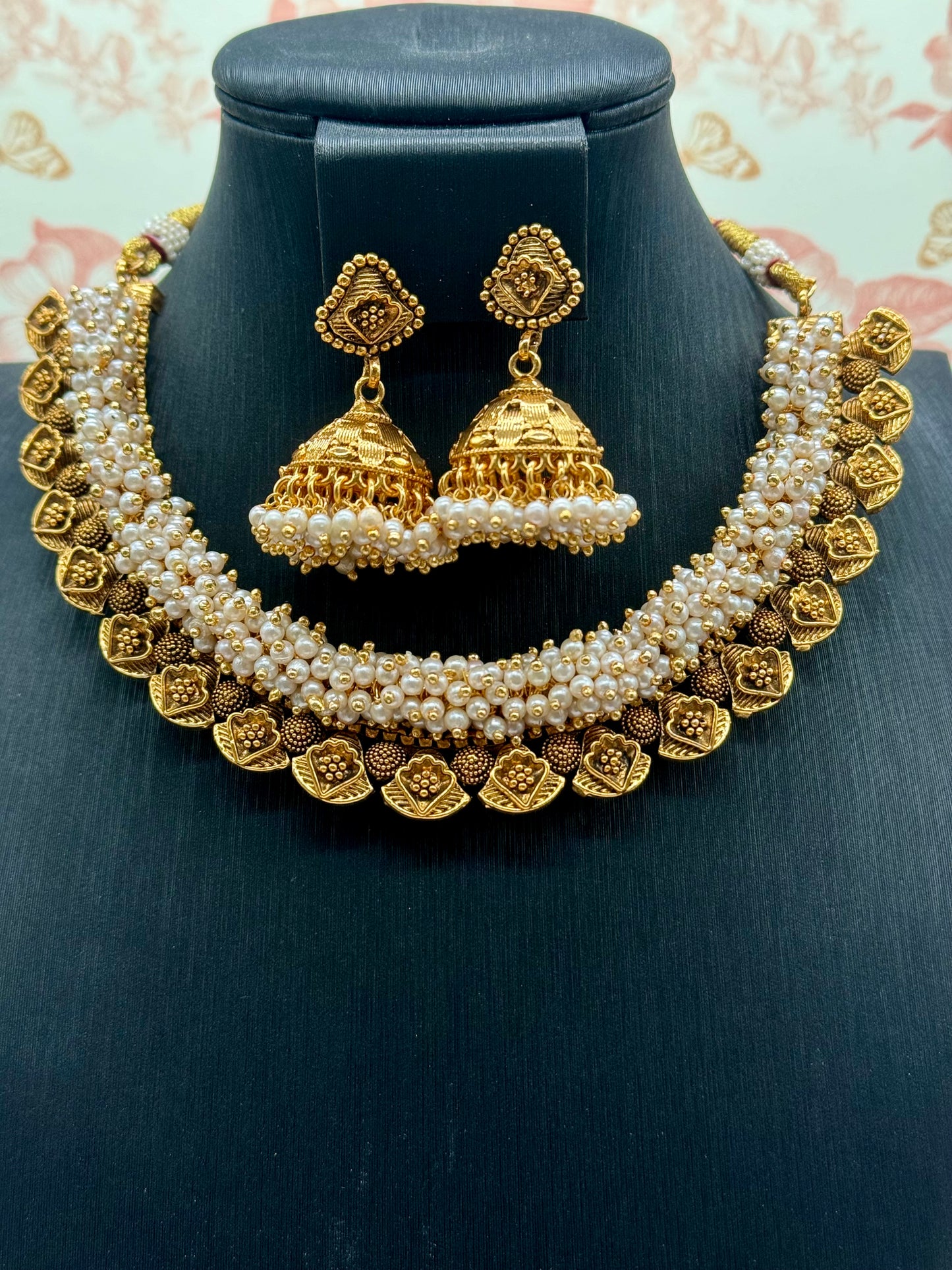 Gajra Pearl Necklace