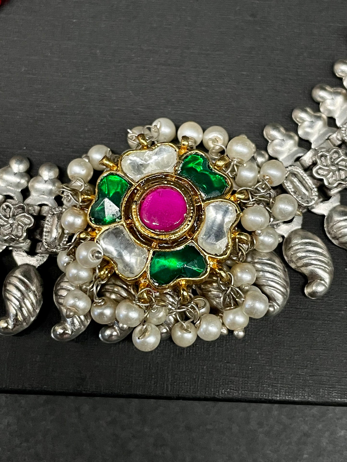 Pachi Kundan - Fish motif Necklace