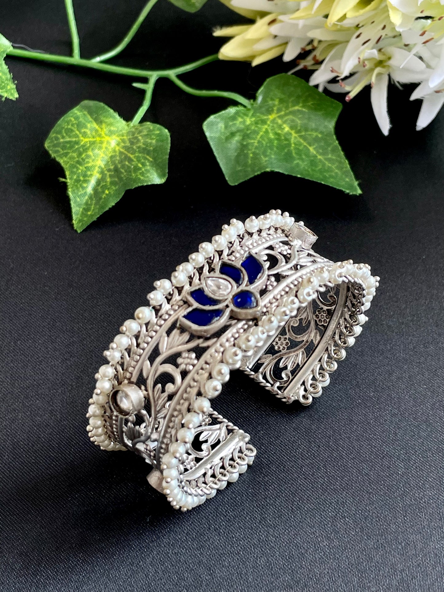 Pachi Kundan Cuff Bracelet