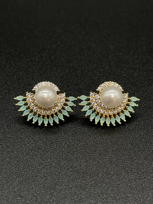 AD Earrings with Pearl