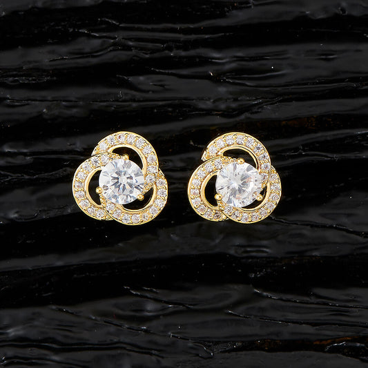 CZ Earrings - Swirl