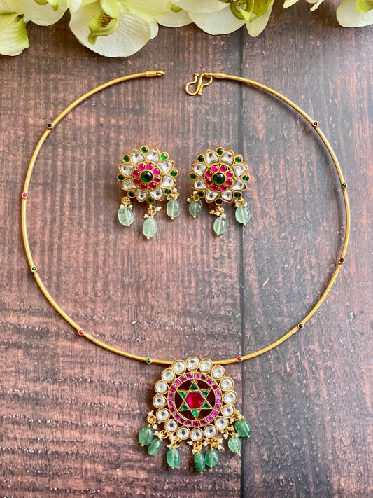 Jadau Kundan Pendant Set - Star