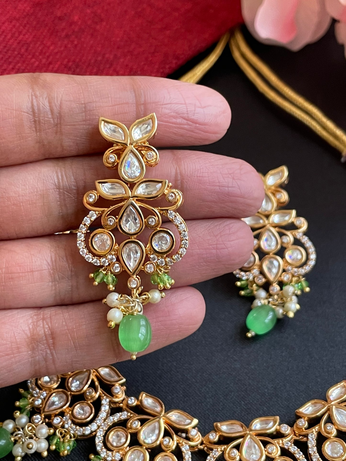 Kundan Necklace - Green