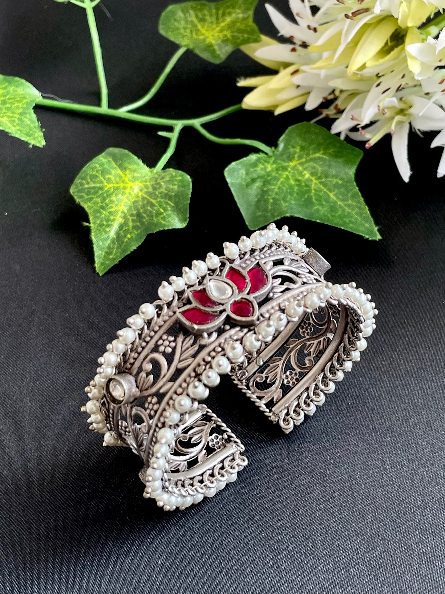 Pachi Kundan Cuff Bracelet