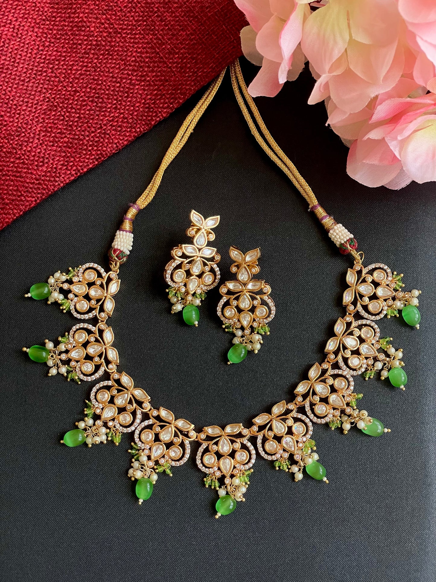 Kundan Necklace - Green