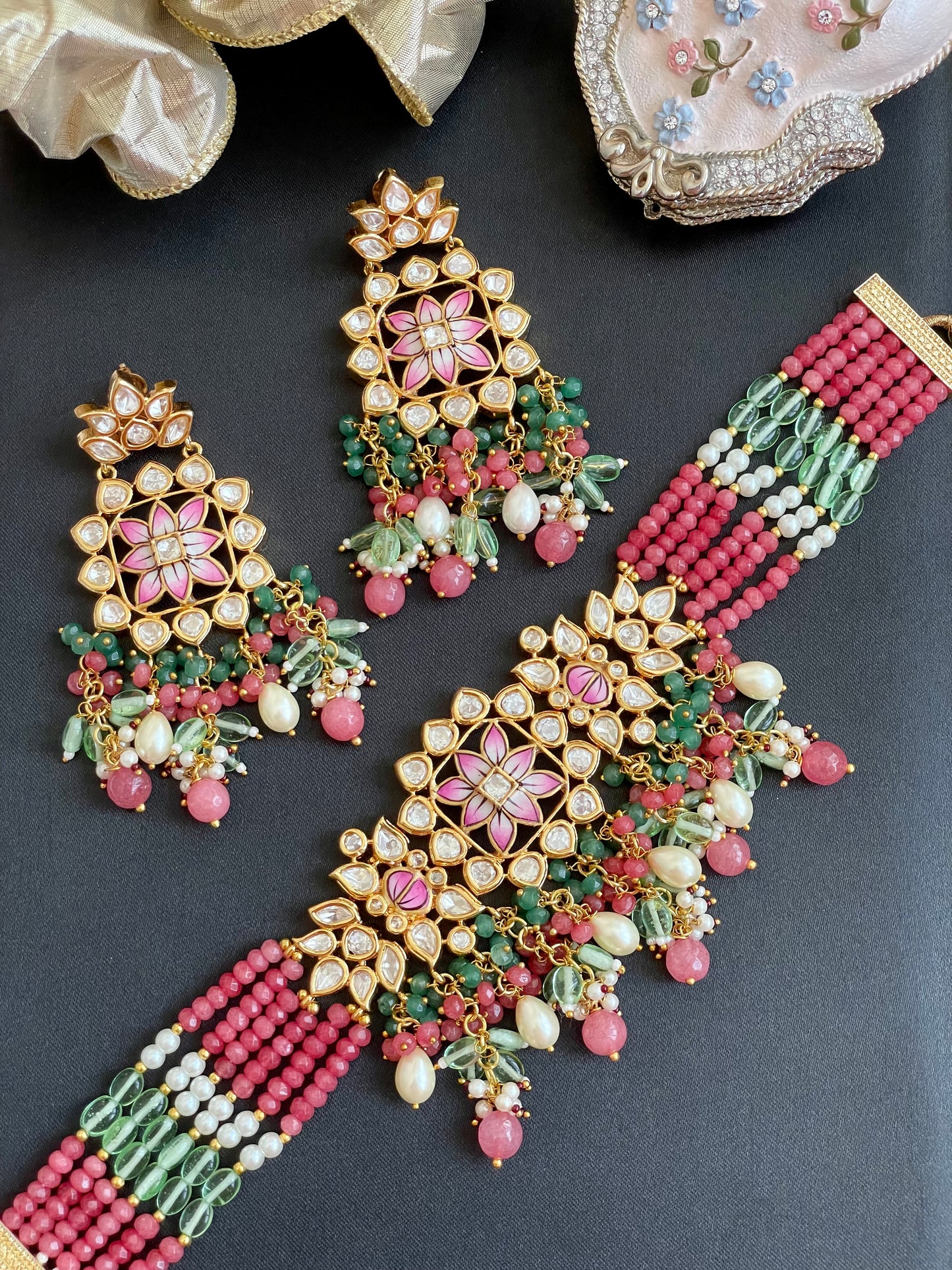 Kundan - Meenakari Choker