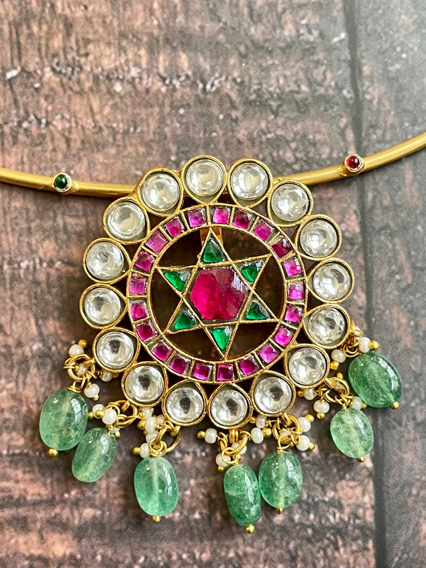 Jadau Kundan Pendant Set - Star