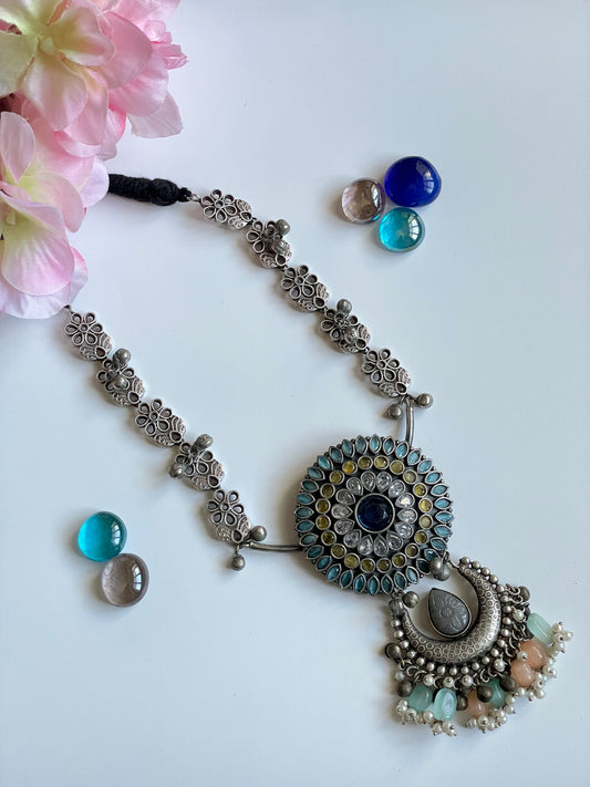 Blue Stone Pendant Necklace